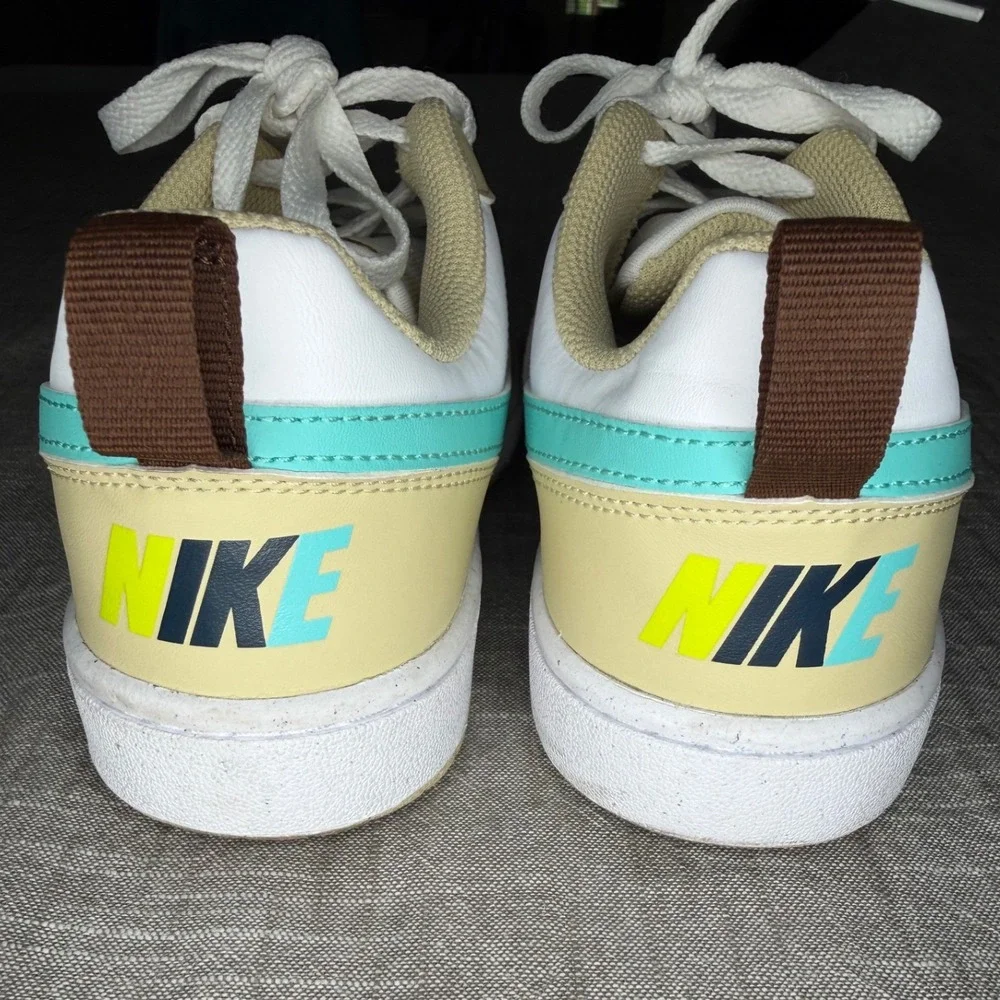 Nike Court Borough Low Recraft Coconut Milk Teal White HM3726-731 Mens 6.5Y‎